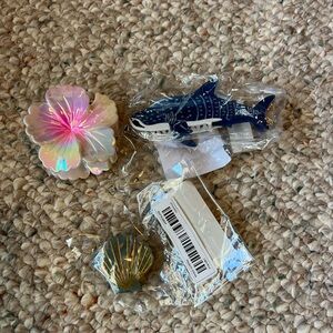 3 ocean themed hair clips